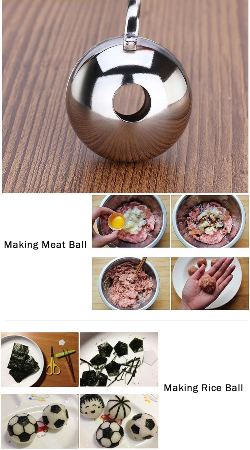 Stainless Steel Meatball Maker Clip Fish Meat Ball Rice Ball Making Mold Form Tool Kitchen Accessories Gadgets