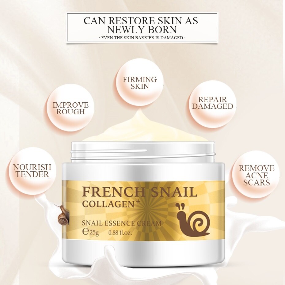 Snail Face Cream Anti-Aging Anti-Wrinkle Facial Day Cream Whitening Collagen Moisturizer Nourishing Hyaluronic Acid Skin Care