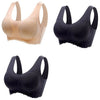 3pcs Latex Bra Seamless Bras For Women With Pad Vest Top Bra