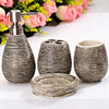 Home Bathroom Set Creative Pattern Ceramic Bathroom Four-piece Suit Gift Suitable for Family Hotels