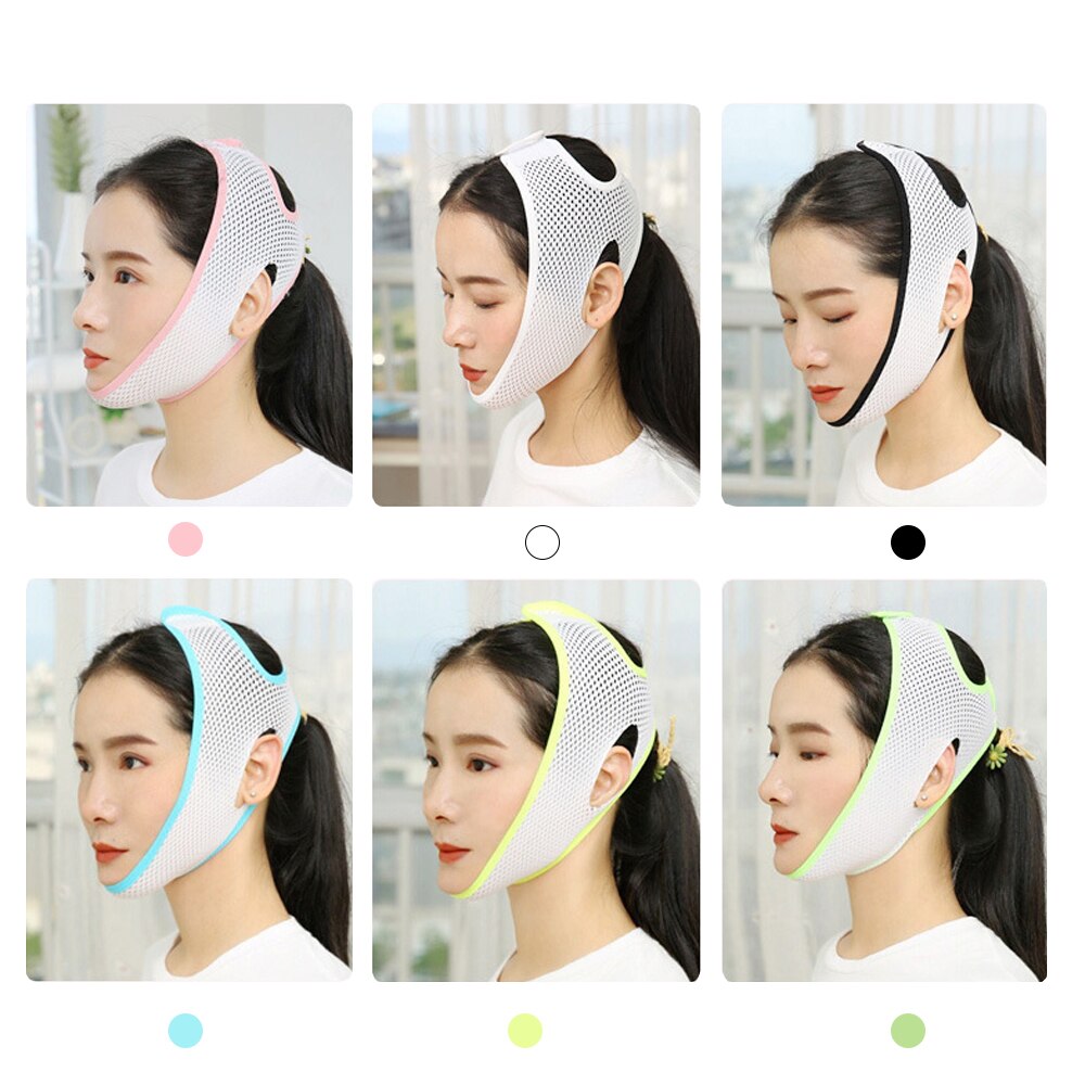 Breathable V Face Cheek Lift Up Band Face Thin Mask Reduce Double Chin V-Line Shaping Bandage Anti Wrinkle Tension Firming Belt