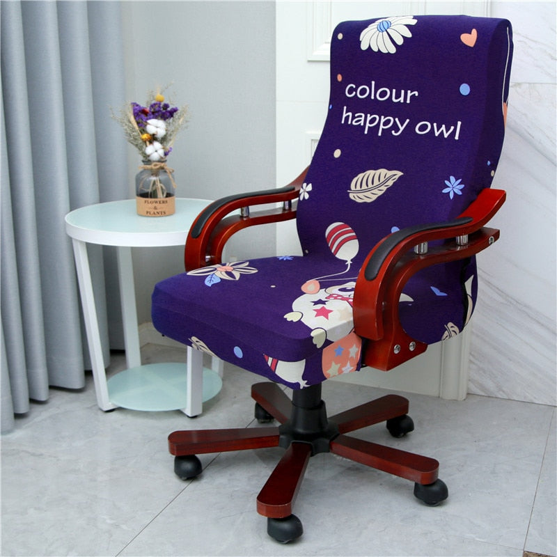 Modern Spandex Computer Chair Cover 100% Polyester Elastic Fabric Office Chair Cover Easy Washable Removeable Chair Cover