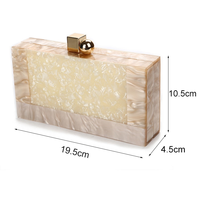 Marble Pattern Acrylic Bag Luxury Handbags Women Bags Designer Brand Famous Clutch Bag Party Wedding Clutch Purse bolso ZD1330