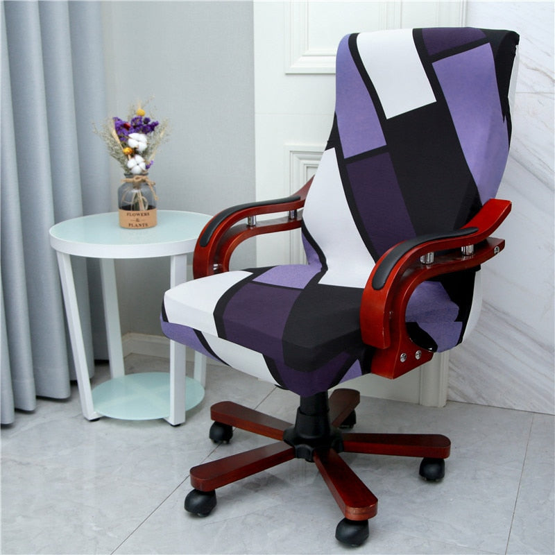 Modern Spandex Computer Chair Cover 100% Polyester Elastic Fabric Office Chair Cover Easy Washable Removeable Chair Cover