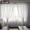 White Curtains for Living Room Bedroom Windows Lace Elegant Curtains Sheer For Children' Room Decoration Modern Voile Drapes