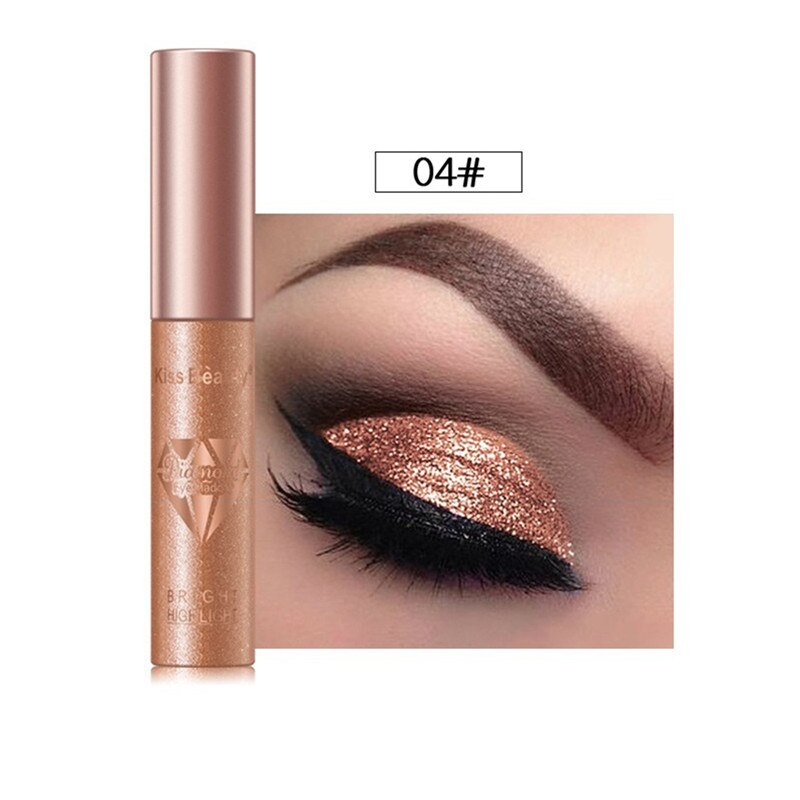 6Color Wholesale Women Liquid Eyeshadow Optional Glitter Eye Shadow Pen Professional Long-lasting Shine Eye Makeup Tool Beginner