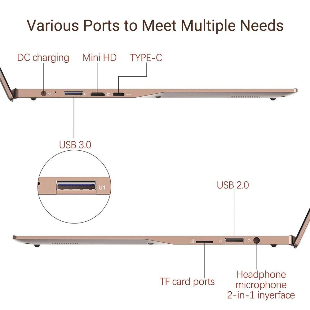 Jumper EZbook X3 Air 8GB128GB Intel N4100 Ultra Slim Notebook Quad Core Win 10 Laptop 13.3 Inch 1920*1080 IPS Screen Computer