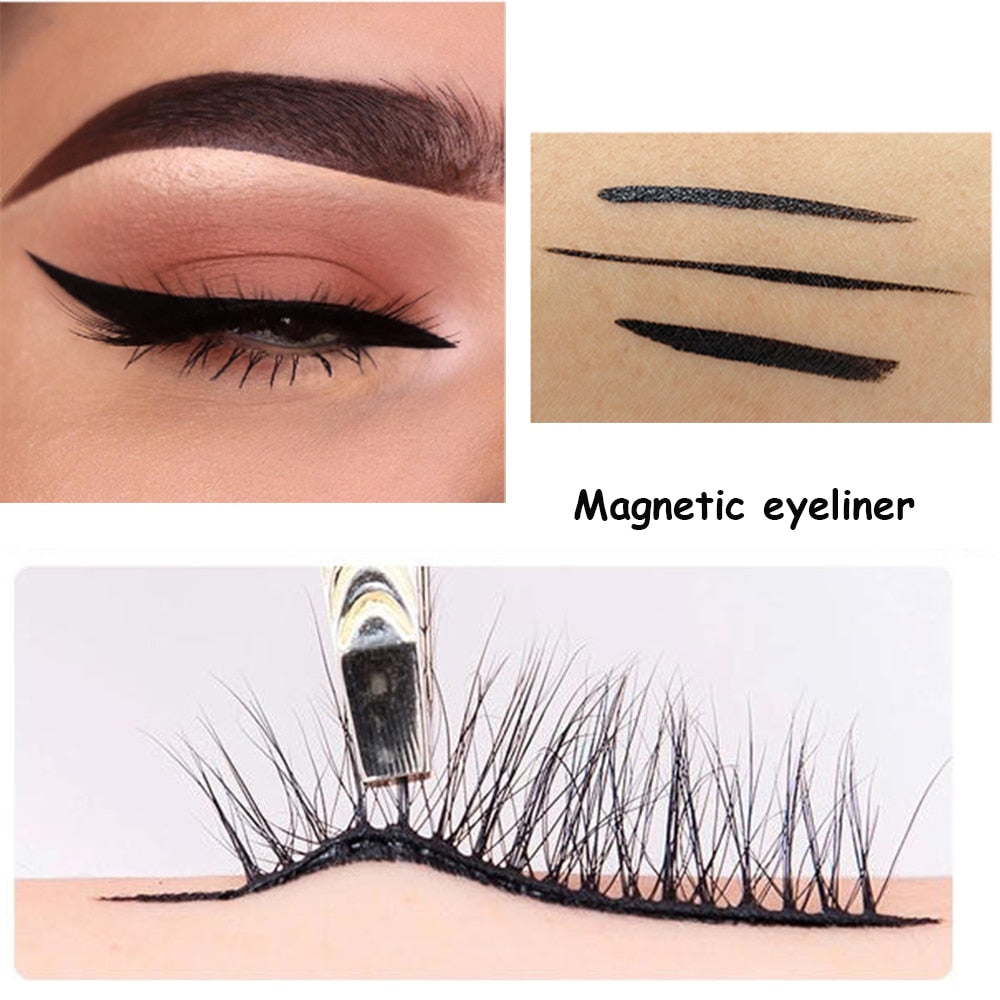 1Pcs Black Eyeliner Waterproof Brown Liquid Eyeliner Pen Quick Dry Non Magnetic Eye Liner Pencil Waterproof Eyes Makeup Tools