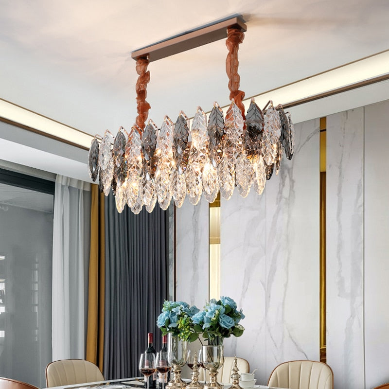 Light luxury chandelier crystal chandelier living room lamp modern minimalist atmosphere dining room chandelier high-end lamps