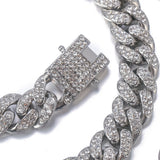 Luxury Iced Out Watch for Men Women Hip Hop Miami Bling CZ Cuban Chain Big Gold Chain Necklace Paved Rhinestones Men Jewelry Set