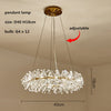 Post Modern Lustre K9 Crystal G4 Led Chandelier Foyer Luxury Plate Gold DIY Circle Chandelier Lighting Led Droplight Lamparas