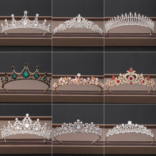 Wedding Crown Hair Jewelry Bridal Headpiece woman Baroque Rhinestones Crystal Tiaras Bride Party Crowns Wedding Hair Accessories