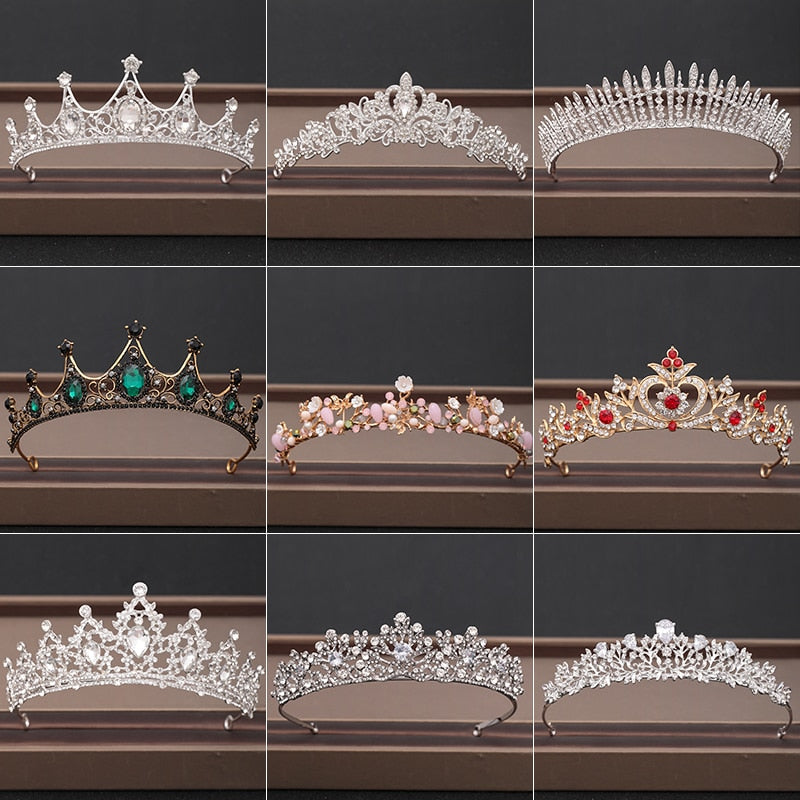 Wedding Crown Hair Jewelry Bridal Headpiece woman Baroque Rhinestones Crystal Tiaras Bride Party Crowns Wedding Hair Accessories