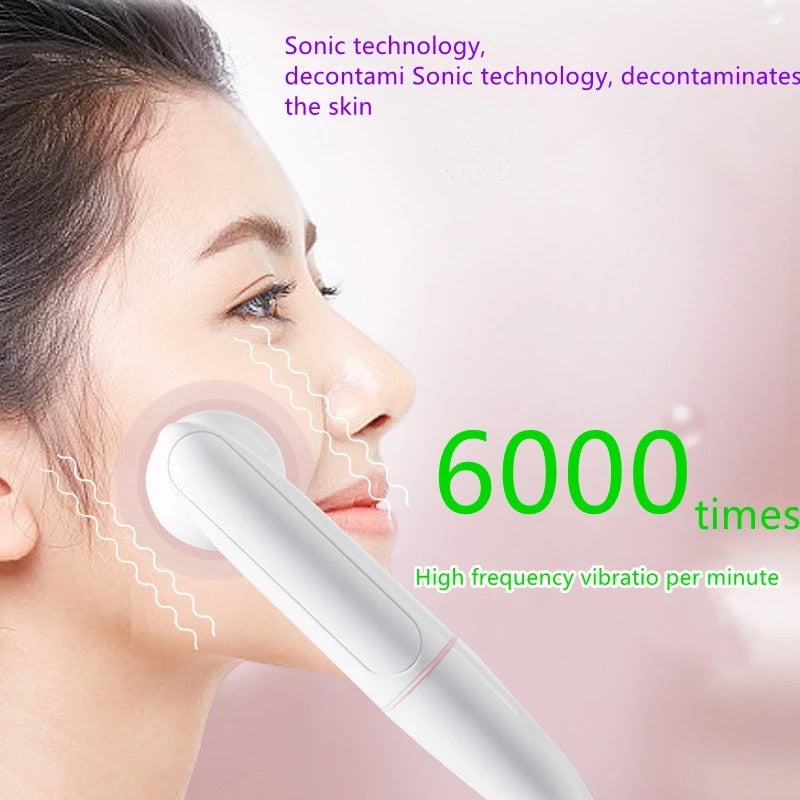 Facial Cleansing Electric Facial Cleansing Brush 2 in 1 Sonic Vibration Cleansing Brush Exfoliating Massage Cleansing Brush