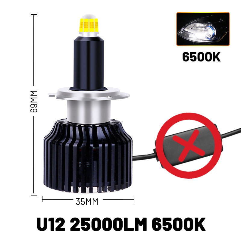 CARLITEK H11 H1 H7 Led Headlight Bulb For Auto 9012 9005 9006 H8 H9 H4 Car Lights Universal HB4 HB3 Lamps 360° Super 6000K 8000K