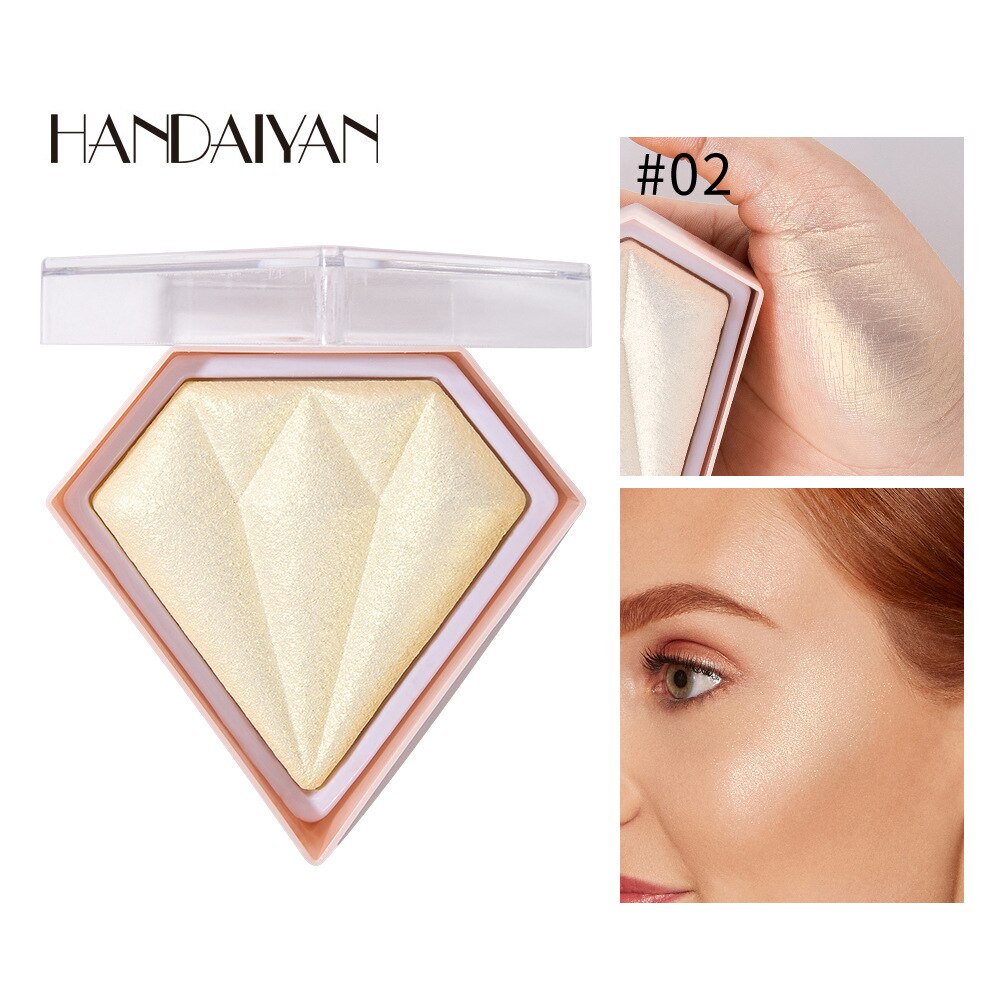 Diamond Highlighter Powder Glitter Palette Makeup Facial Bronzer Glow Face Contour Shimmer Powder Illuminator Highlight Cosmetic