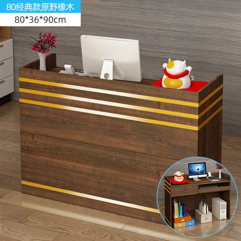 Small Cashier, Convenient Restaurant Corner Training Institution, Simple Desk, Dance Room, Wood Color Corner Front Desk