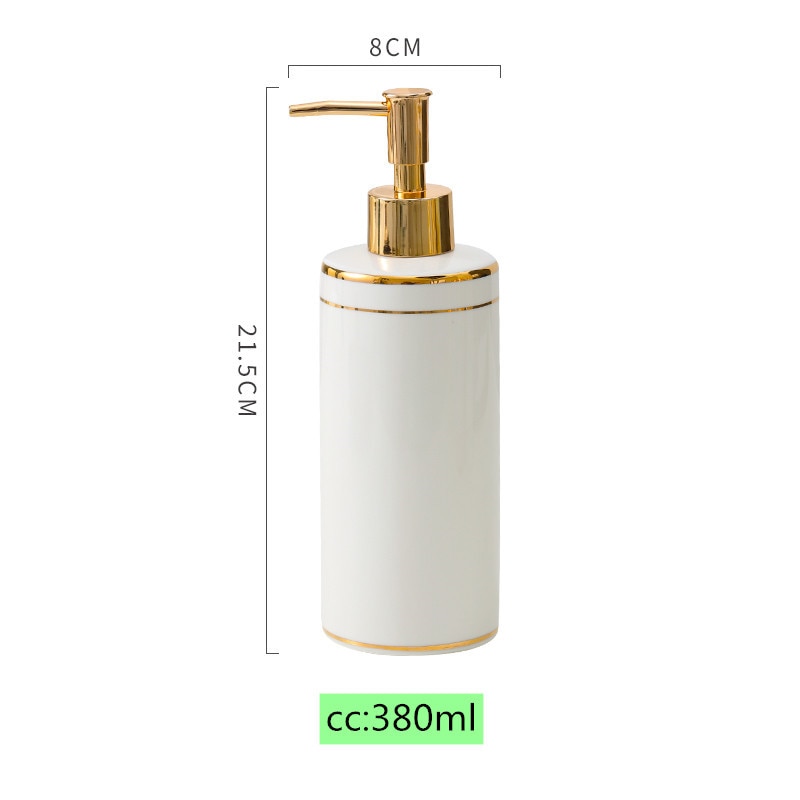 High-grade ceramics Lotion bottle Liquid Soap Dispenser Kitchen hand sanitizer Storage shampoo bottle Bathroom Accessory