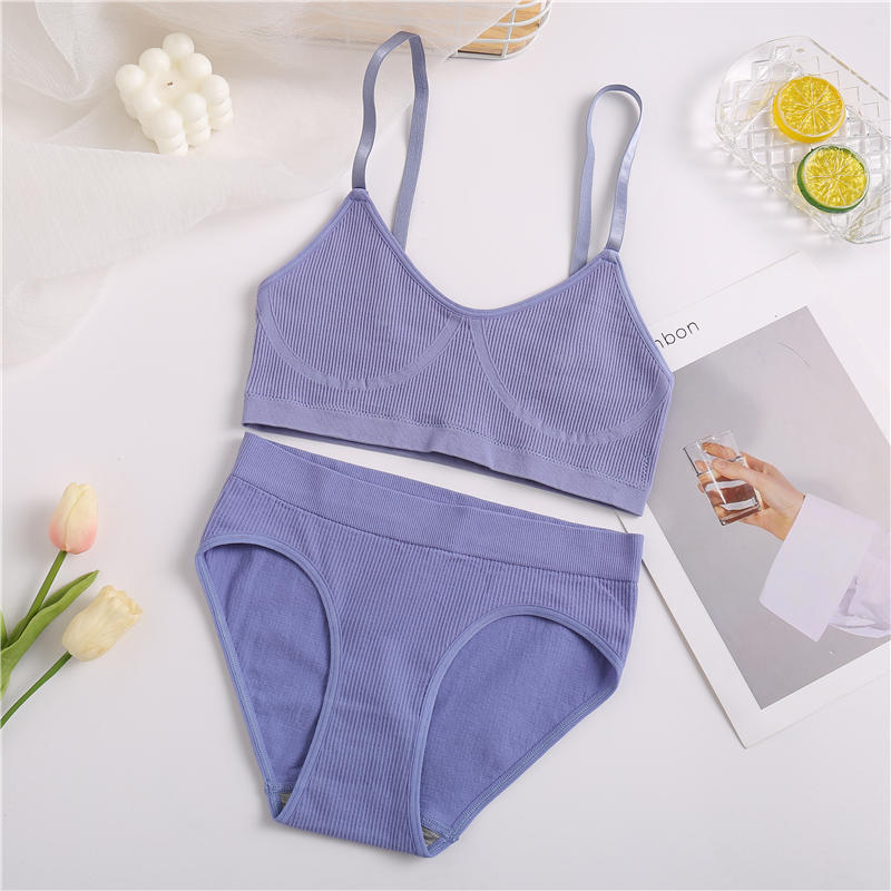 Women Bra Set Panties Sexy Push Up Bralette Female Fitness Seamless Underwear Sports Lingerie Brassiere Set Tank Crop Tops S-XL