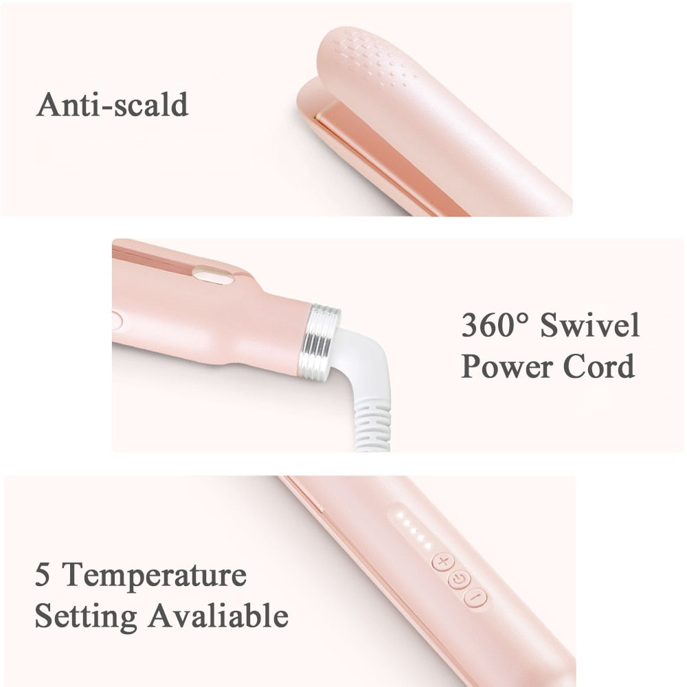 Hair Straightener Curler Tourmaline Ceramic Plate Straightening Irons Ion Hair Care Salon Flat Iron Fast Heat-up Styling Tools