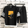 2021 Summer New Men Casual Shorts Sets Trend Printing T-shirt + Shorts 2-piece Suit Fashion Sportswear Tracksuit Men M-4XL