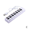 USB Hub 7 Port USB 2.0 Hub Splitter With ON/OFF Switch USB Hab High 5Gbps Multi Computer Accessories For PC Speed W1P8