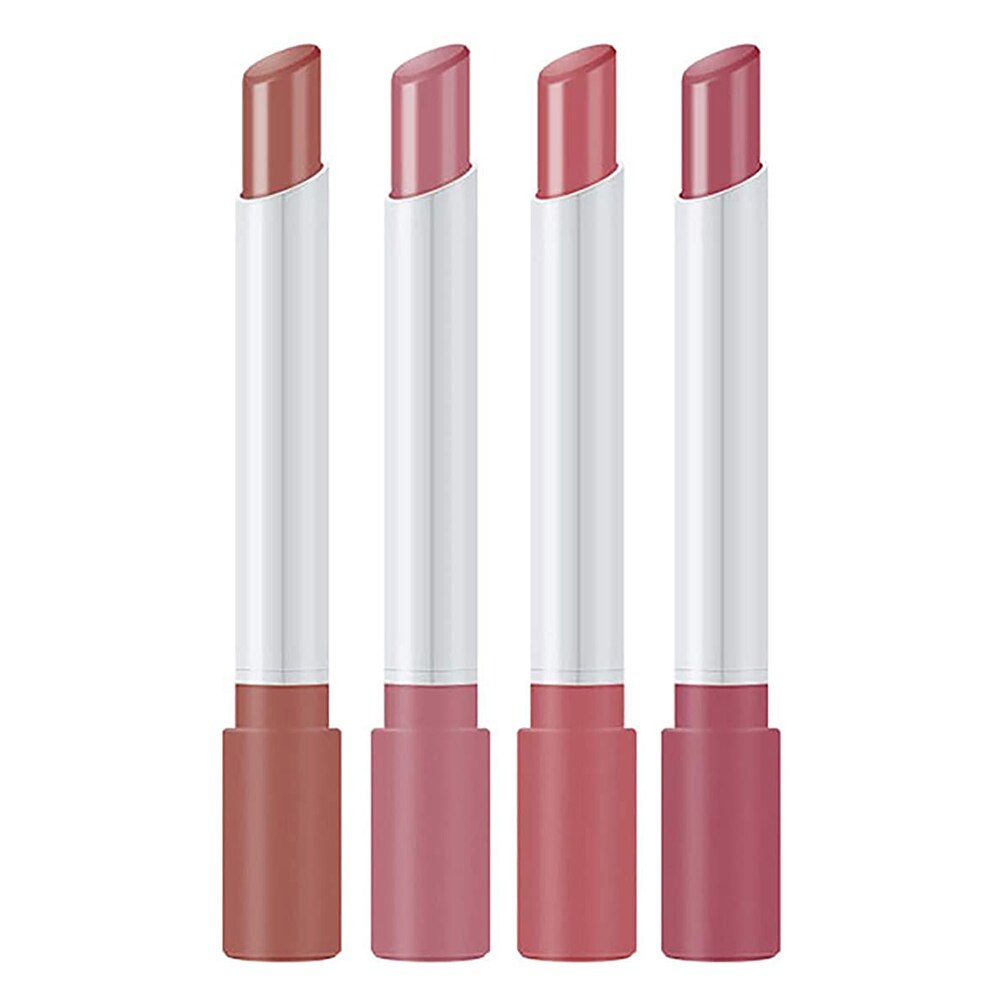 4PCS Creative Cigarette Lipstick Set Velvet Matte Long Lasting Waterproof Lipstick Sexy Nude Non-Stick Cup Lips Makeup Cosmetic