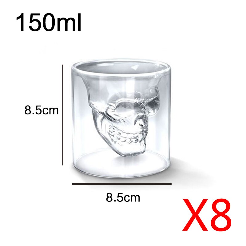 4pcs Heat Resistant Double Wall Tea Glass Cup Beer Coffee Cup Set Handmade Creative Healthy Beverage Glasses Transparent Drink