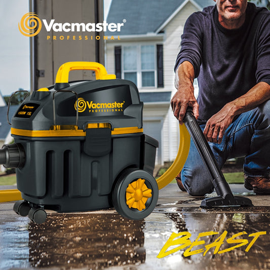 Vacmaster Professional Wet Dry Vacuum Cleaner, Beast Series, Vacuum Cleaner for Car, Garage Vacuums, Hose Jobsite Vac, Black