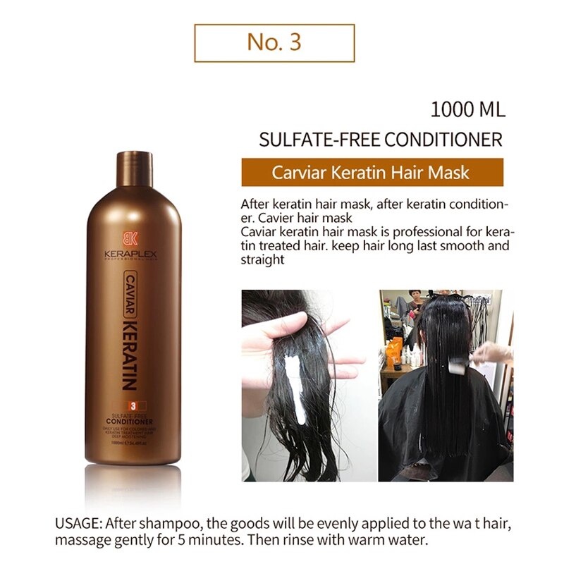 Brazilian Blow Dry Hair Treatment Keratin Hair Salon Blowout Therapy Straighten Good For Thin Hair Complex Shampoo Conditioner