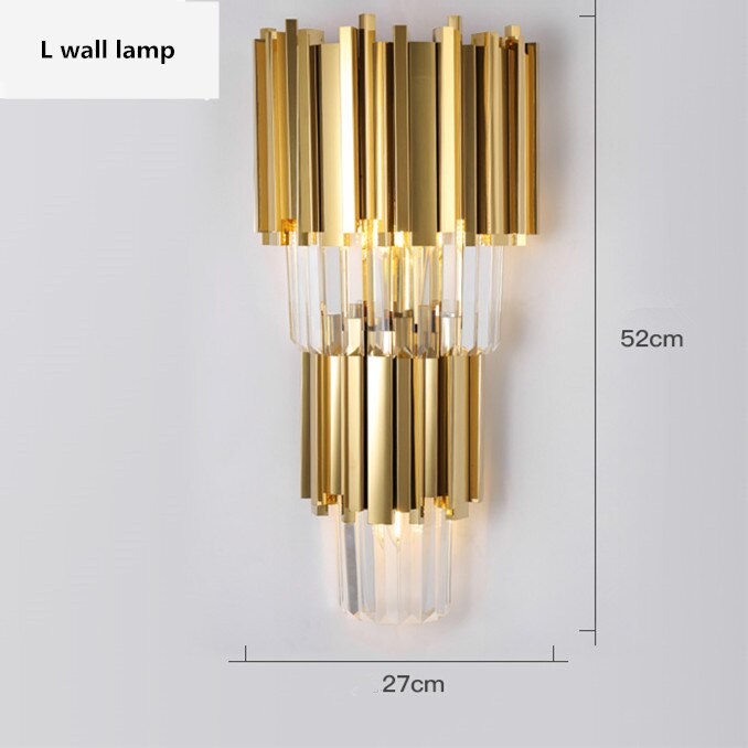 Luxury Plated Gold Metal Led Pendant Lights E14 Lustre K9 Crystal Luminarias Dining Room Straight Pendant Lamp Lighting Fixtures