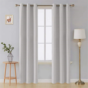White Thermal Insulated Blackout Curtains for Living Room bedroom gray thick window curtain treatment