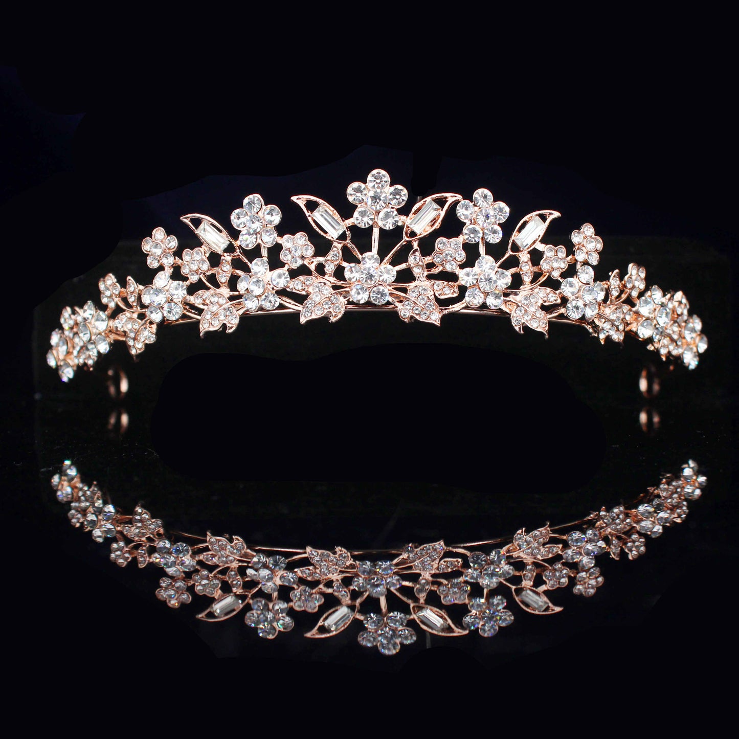 Rhinestone Bridal Tiara Crown Princess Bride Crystal Diadem Women Prom Hair Ornaments Wedding Bridal Head Jewelry Accessories