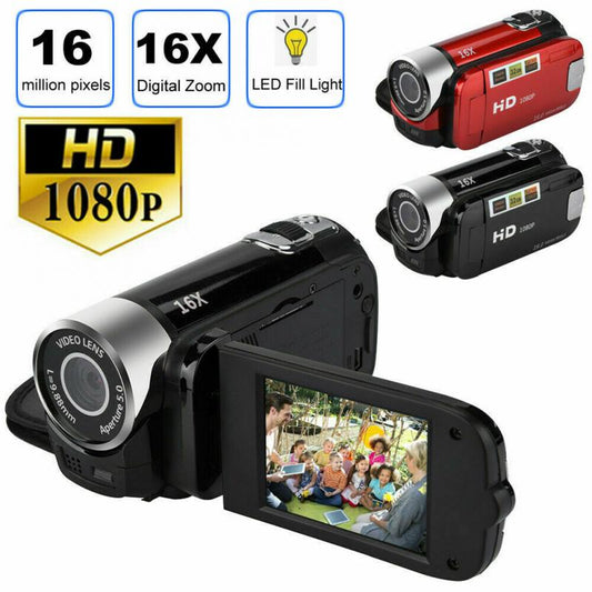 16MP HD 1080P Digital Video Camera Camcorder 16X Digital Zoom Video Camcorder 2.7inch TFT LCD Screen Shooting DVR Video Recorder