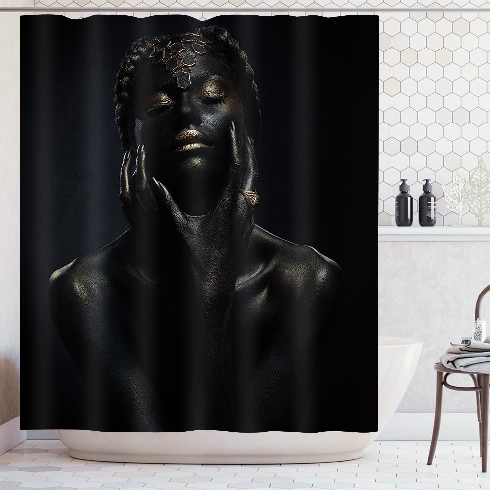 douchegordijn American Girl Shower Curtain Bathroom Waterproof Shower Curtains Hanging Bathroom Curtains For Home Decoration