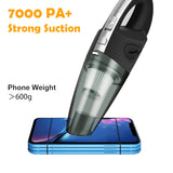 Wireless Vacuum Cleaner For Car 7000PA Portable Mini Vacuum Cleaner Car Cyclone Handheld Power Suction Cordless Vaccum Cleaners