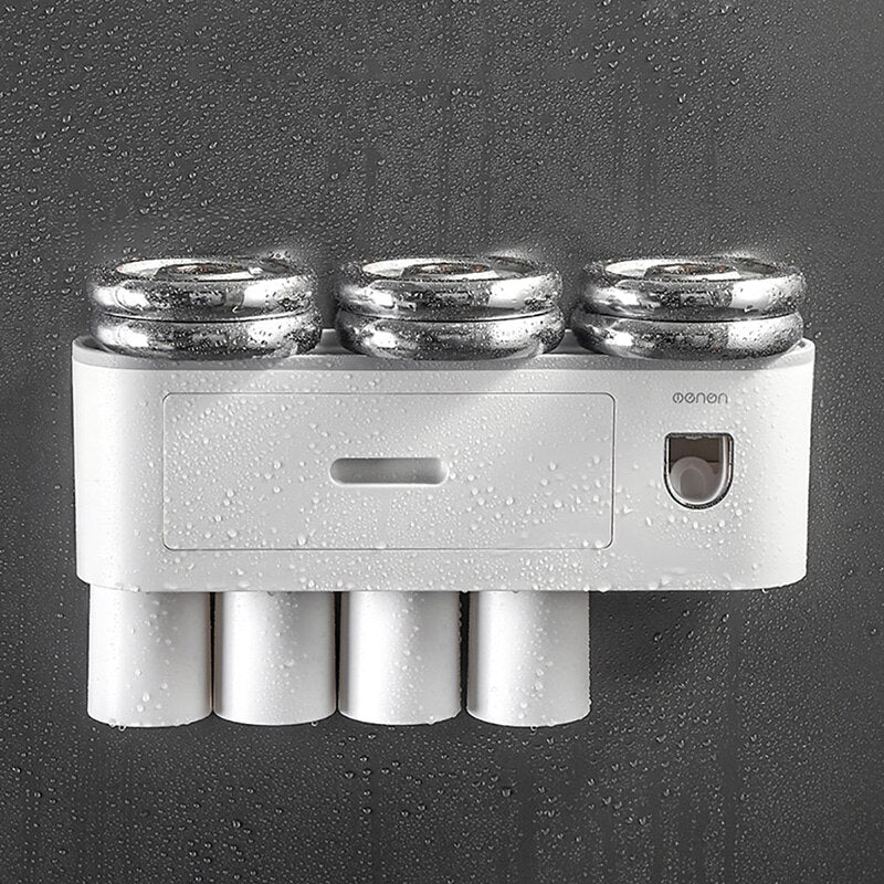 ONEUP Bathroom Accessories Sets New Toothbrush Holder Automatic Toothpaste Squeezer Wall Mount Storage Rack Bathroom Product