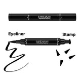 Double-Headed Eyeliner Stamp 2 In1 Quick-drying Liquid Eyeliner Waterproof Easy-to-use Stamp Eye Liner Black Smooth Eye Makeup