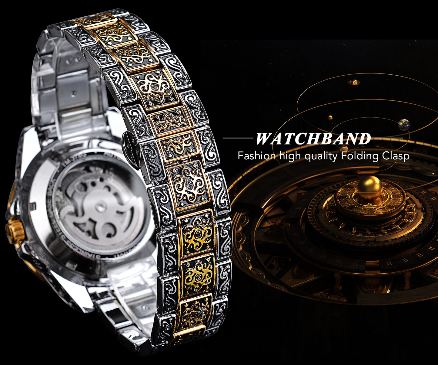 Forsining Mechanical Watch Men Tourbillon Automatic Wristwatch Luxury Hollow Waterproof New Mens Fashion Watches With Moon Pash