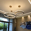 Living Room Crystal Chandelier Round Ceiling Chandelier Modern Kitchen lights led Hanging Lamp Hotel Lobby Exhibition Hall