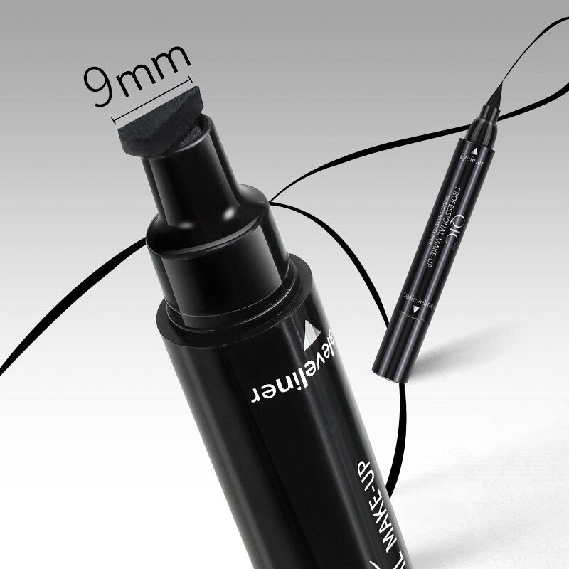 Cosmetic Eyeliner Pencil Waterproof Eyeliner Stamp Black Quick Dry Double Head Liquid Eye Liner Easy Wear Makeup Tools Girlglee