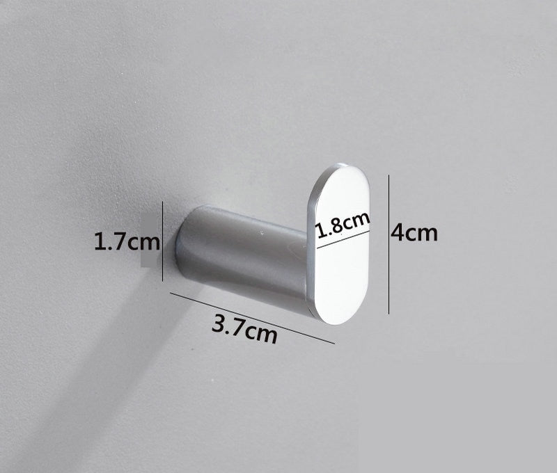 Chrome Polished Stainless Steel Single Robe Hook Wall Mounted Towel Hook Clothes Hook Bathroom Hardware