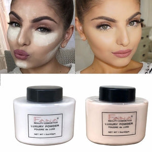 1Pc Natural Face Makeup Smooth Skin Long-lasting Loose Powder Oil Control Waterproof Mineral Fixed Make Up Setting Powder