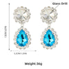 Women Fashion Glass Crystal Pendant Dangle Earrings Jewelry Maxi Girls' Party Dress Statement Earrings Accessories Hot Sale