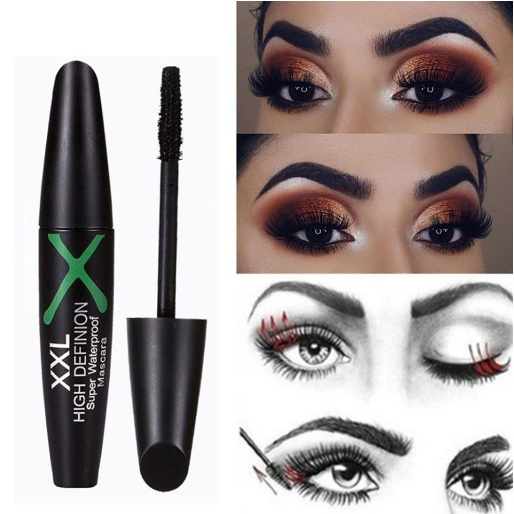 1 Pc 4D Silk Fiber Eyelashes Lengthening Mascara Waterproof Long Lasting Lash Black Eyelashes Extension Make Up 3D Mascara