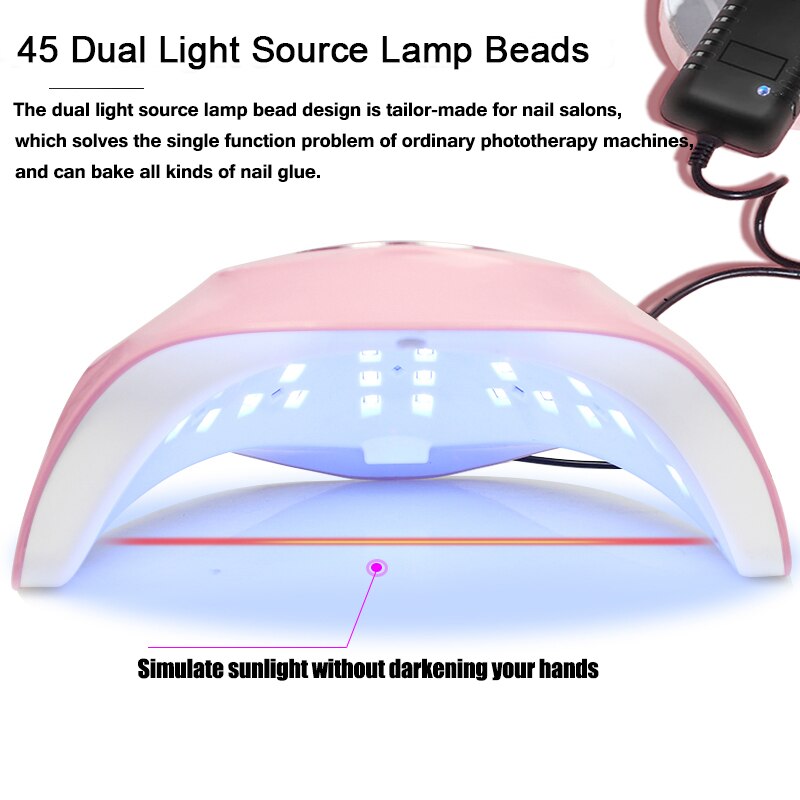 Brand New 180W UV Lamps For Nail Dryer 45 LED Hybrid Lamp For Fast Curing Gel Nail Polish Dryer Manicure Lamp Nail Art Tools