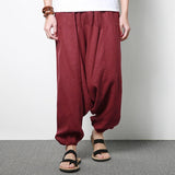 INCERUN Streetwear Harem Pants Men Hip-hop Drop Crotch Cotton Joggers Wide Leg Pants Trousers Men Chic Loose  Pantalones Hombre