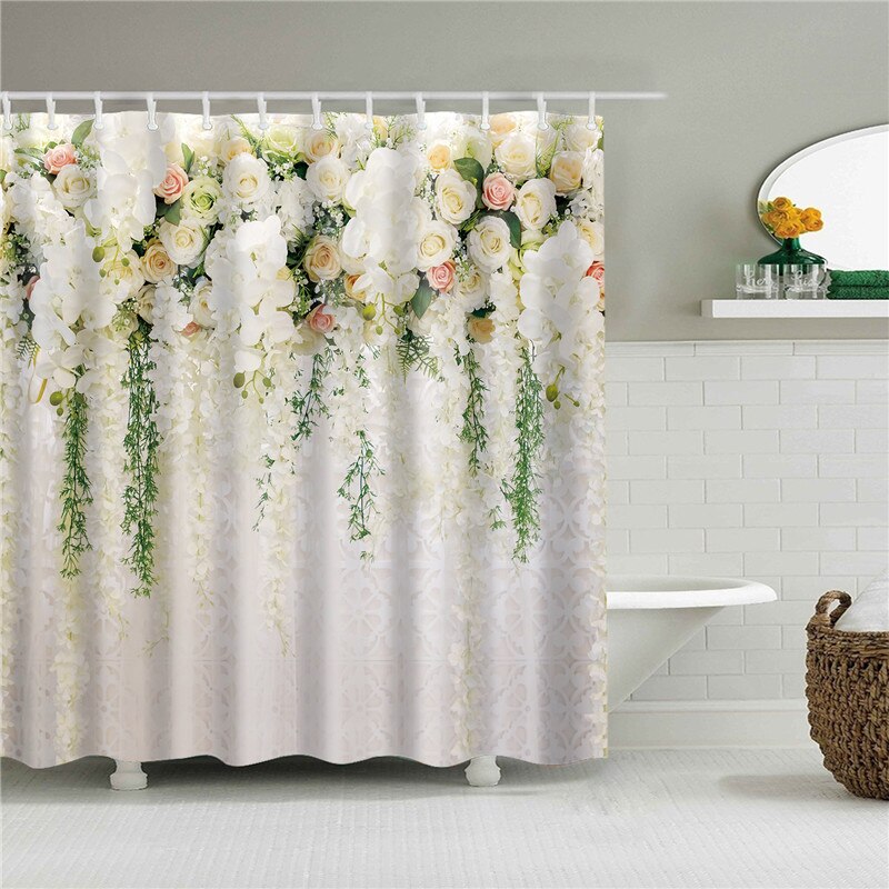 Maple Cactus Autumn Leaves Shower Curtains Bathroom Curtain Frabic Waterproof Polyester Multiple Sizes Bath Bathroom Curtain