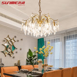 Nordic LED Crystal Chandeliers Gold Black Chandelier Luxury Lighting Kitchen Dining Living room Bedroom Lamp lustre pendente