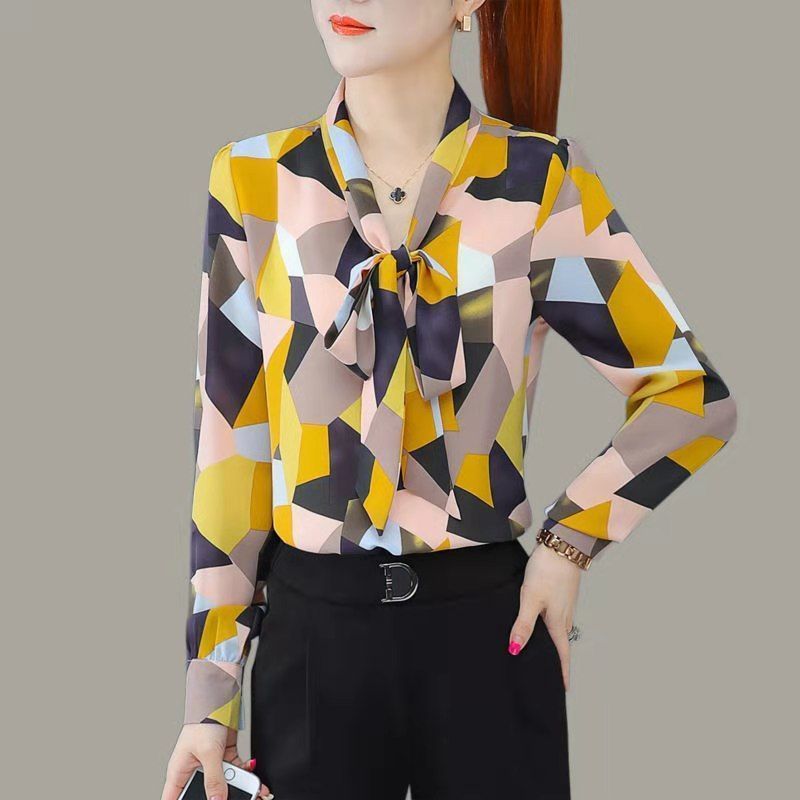 Chiffon Shirt New Annals Dress In 2022 Foreign Style Fashion Undies Women's Long Sleeve Top Spring And Autumn Blouse Gir